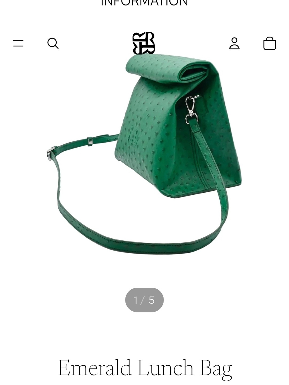 Rudiments Emerald Green Lunch Crossbody Bag - Picture 5 of 8